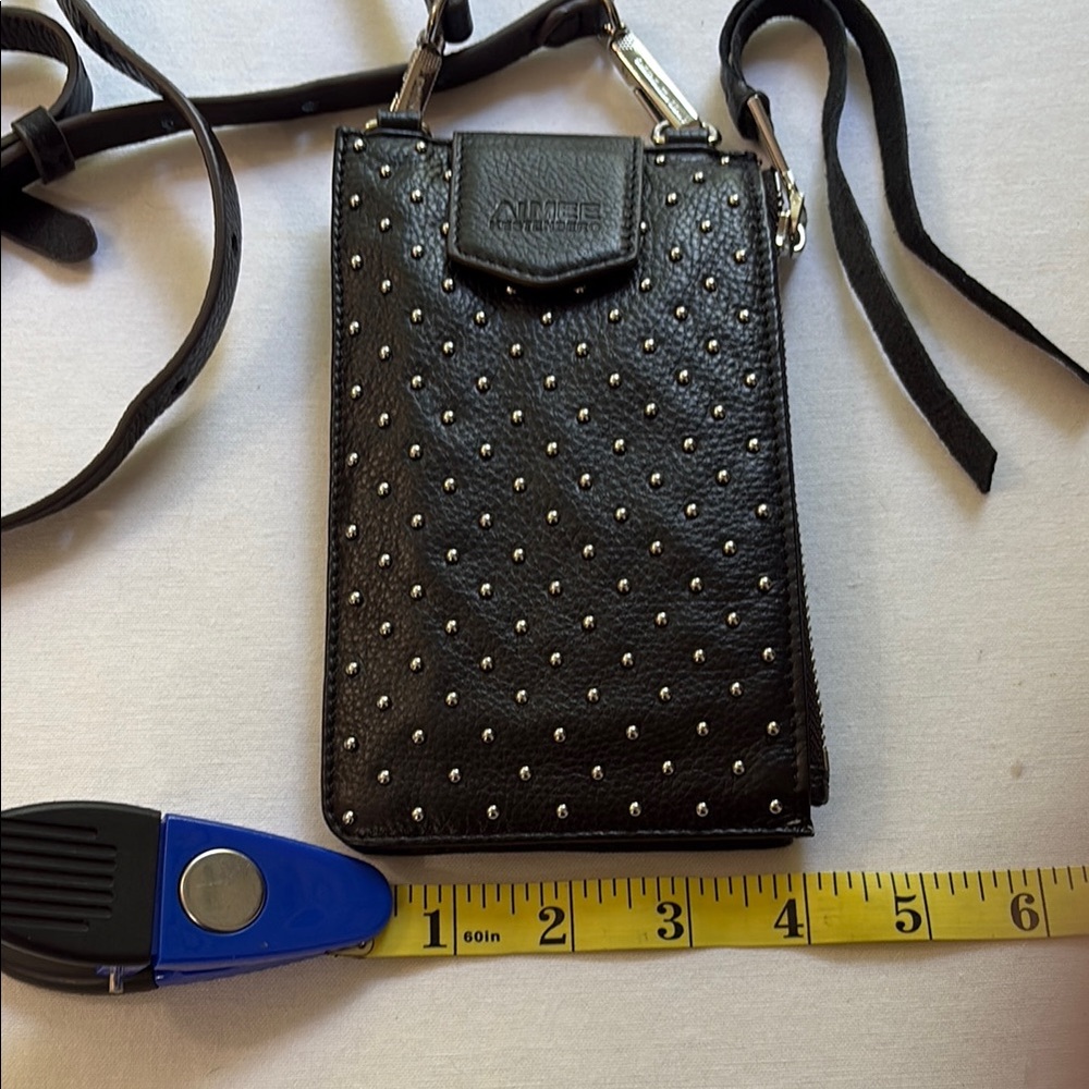 Black Studded Crossbody Bag by AIMEE KESTENBERG